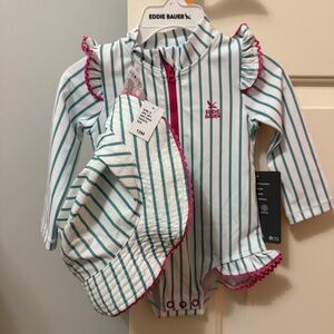 12 Month Girl Bathing Suit Set